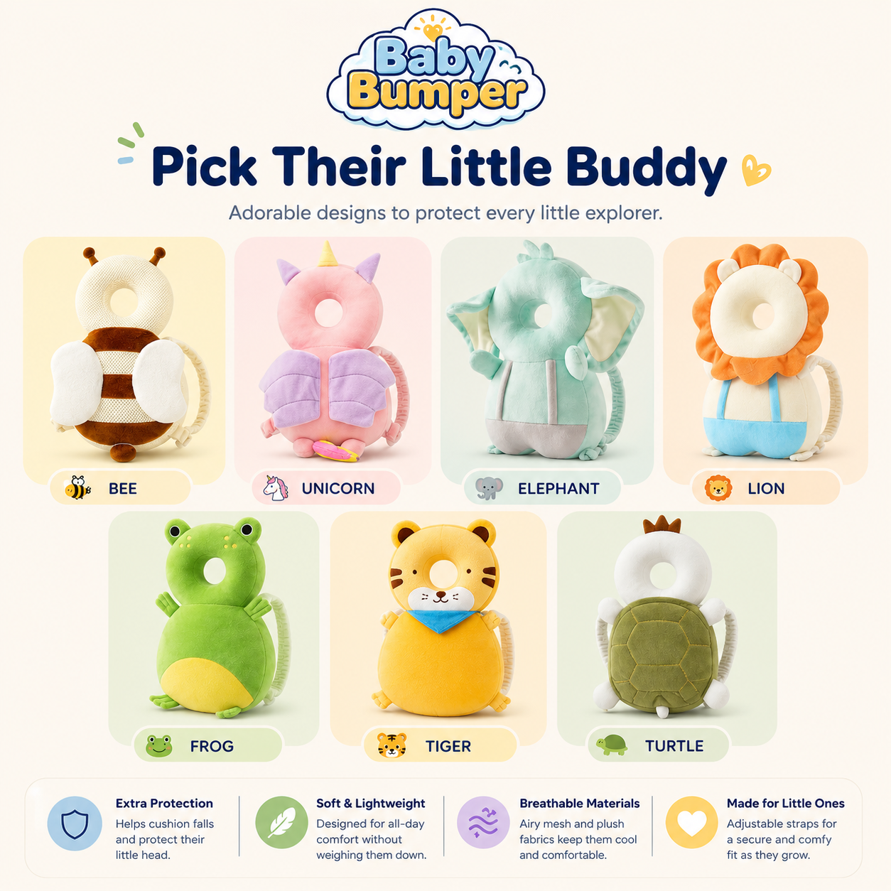 Baby Head Protection Backpack